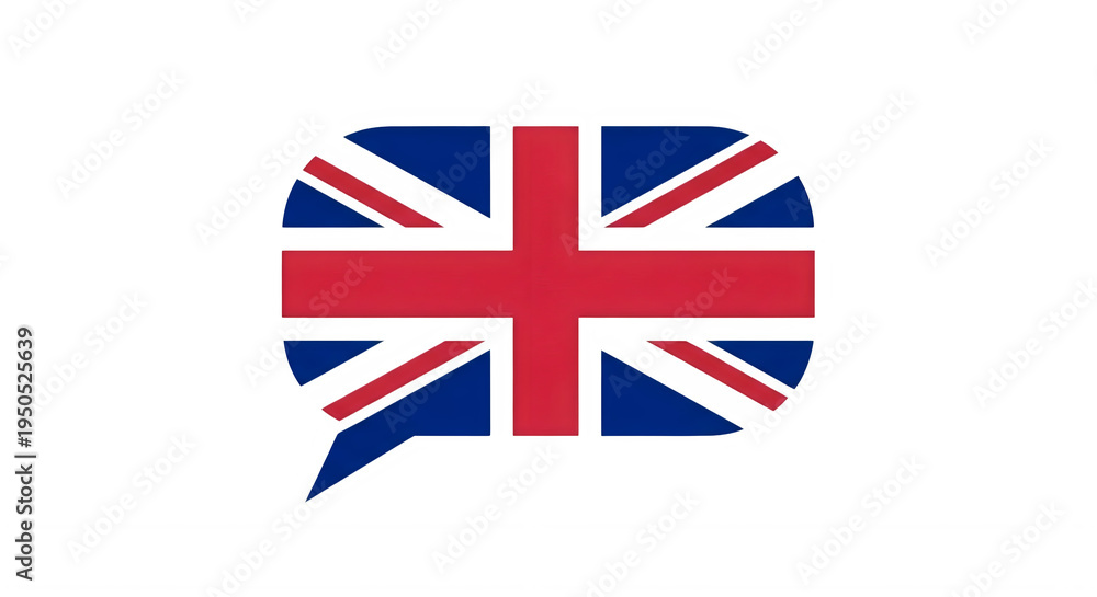 Fototapeta premium The union jack flag of the united kingdom displayed prominently isolated on transparent background