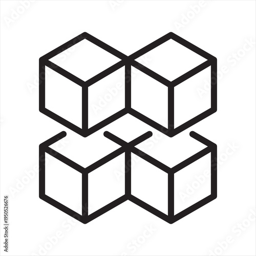 Staking Cryptocurrency simple line icon