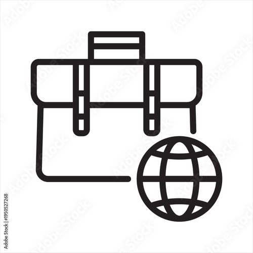 Virtual Employment simple line icon