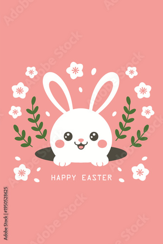 Happy easter sunday greeting card banner