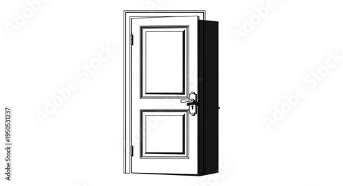 Open Door Illustration - A Gateway to New Possibilities.
