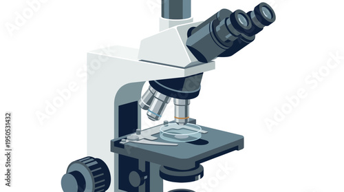 Scientific research and laboratory examination using a high-powered microscope