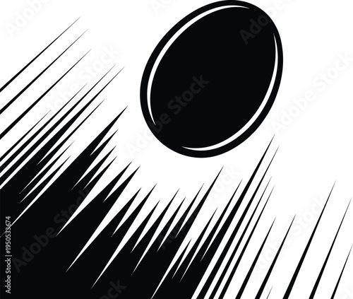 Egg hatching concept with speed lines and oval shape