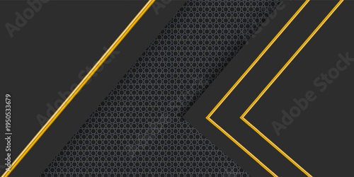 Elegant and Luxury Black Gold Background Banner Presentation