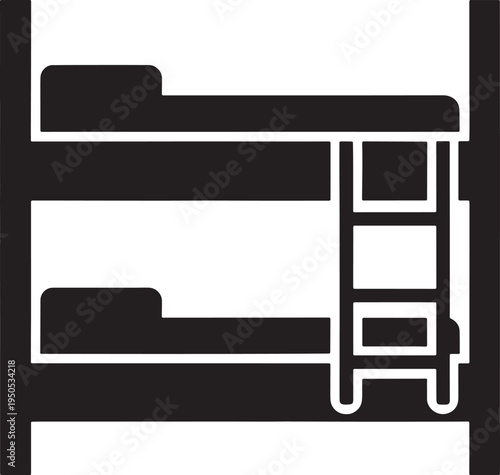 Bunk beds with ladder and two levels for sleeping  furniture