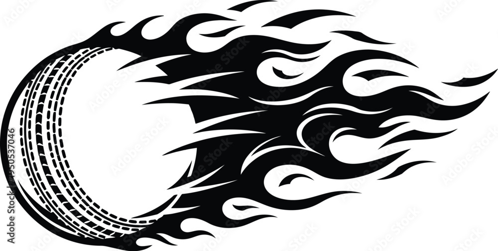 Fototapeta premium Tire on Fire Flame Decal Tribal Tattoo Style Sports Racing Emblem