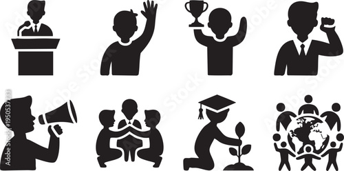 Global Youth Day Celebration Icons