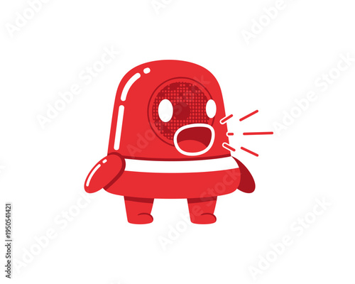 Exciting Animated Character, Red Figure, Digital Design, Vibrant Space, Cartoon Environment, Playful Perspective, Fun Concept