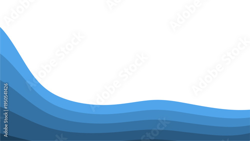 Abstract Blue Wavy Background for Corporate Business Presentation Vector