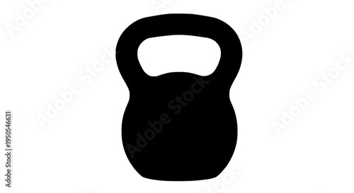 Kettlebell black silhouette with handle on top for fitness and exercise routines. featuring kettle bell, weightlifting,