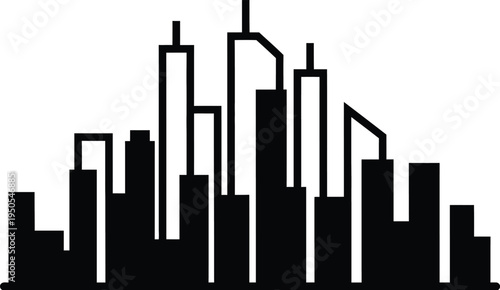 city skyline silhouette, urban landscape