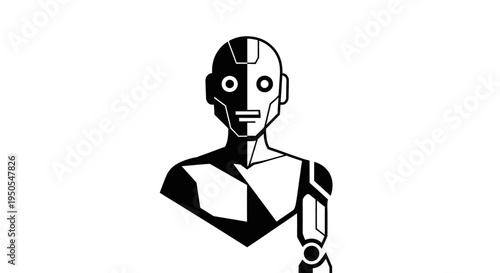 Robot Head with Mechanical Neck.