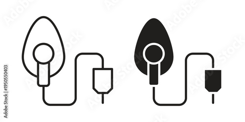 Anesthesia icon concept. Simple solid style. line stroke icons