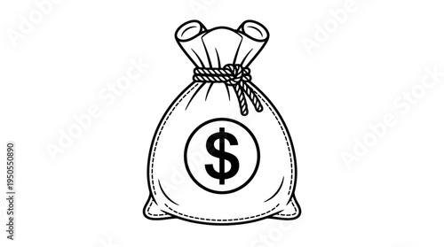 Money bag with dollar sign symbol.