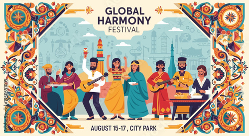 Global Harmony Festival: Diverse People Celebrate Culture and Unity in City Park