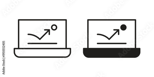 Bounce rate icon concept. Simple solid style. line stroke icons