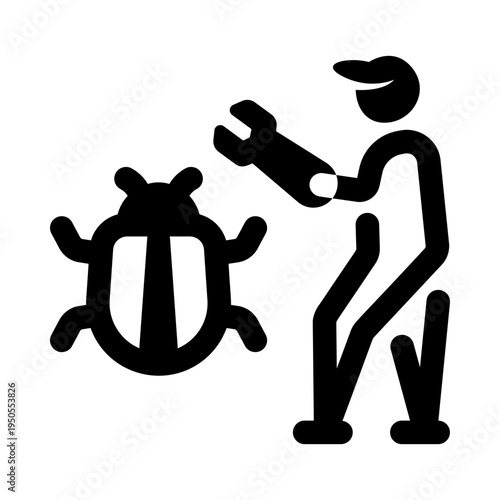 Solid style icon showing bug fix