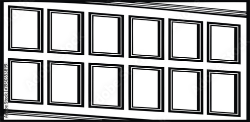 Rectangular frames with vector file