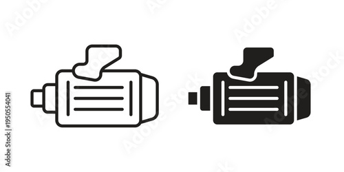 Car alternator icon concept. Simple solid style. line stroke icons