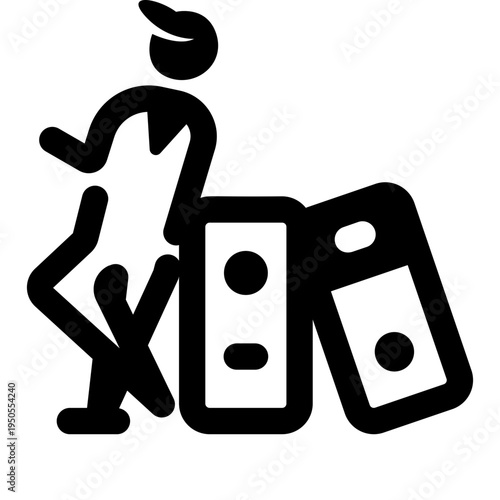 Filled style icon showing record keeping