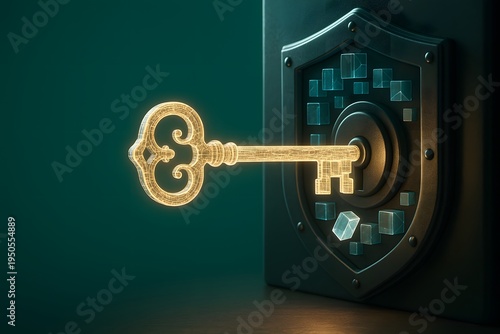 Data Key Unlocks Vault for Secure Access to Confidential Information in Digital Storage