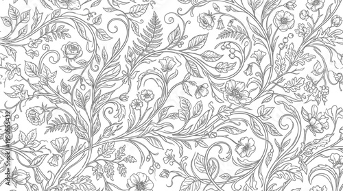 Intricate Floral Pattern Design Elements.