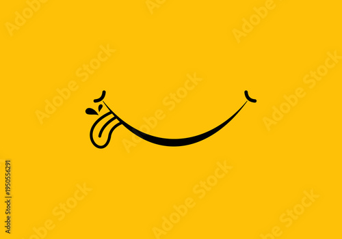 state of mind icon while enjoying delicious food vector logo