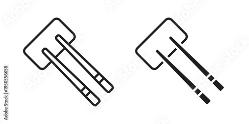 Chopsticks icon concept. Simple solid style. line stroke icons