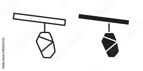 Cocoon icon concept. Simple solid style. line stroke icons