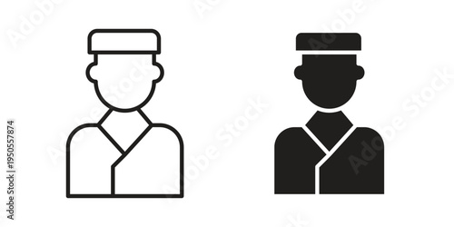 Concierge icon concept. Simple solid style. line stroke icons