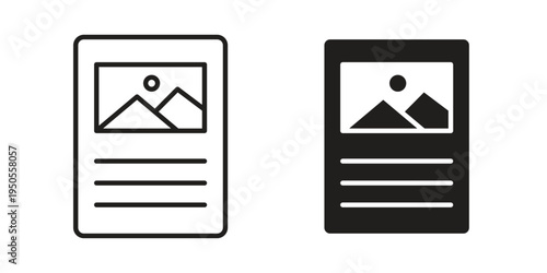 Content icon concept. Simple solid style. line stroke icons