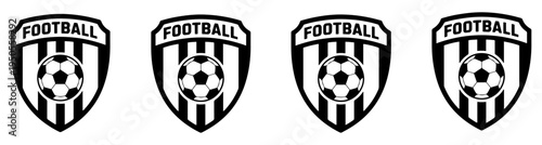 football club crest icon set