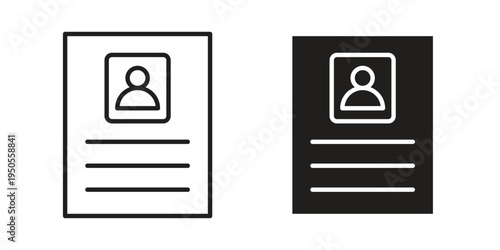 Criminal record icon concept. Simple solid style. line stroke icons