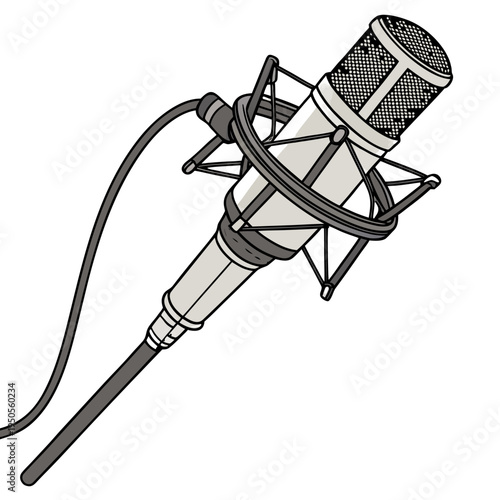 electric cable isolated on white background