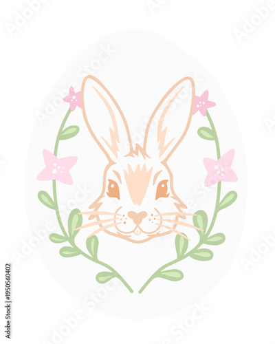 Floral decoración de huevo.