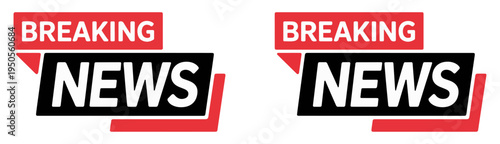 Foto breaking news banner vector icon
