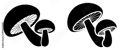 organic superfood mushroom vector icon