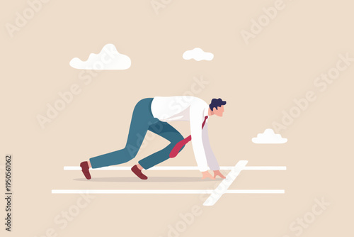 Person Starting Race Line