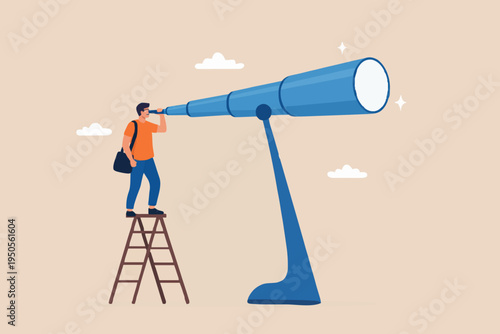 Looking Through Telescope