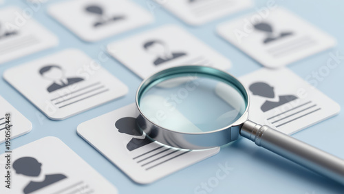 Magnifying Glass on Digital Profile Cards – HR Screening and Candidate Selection for Online Job Applications and Summer Job Search