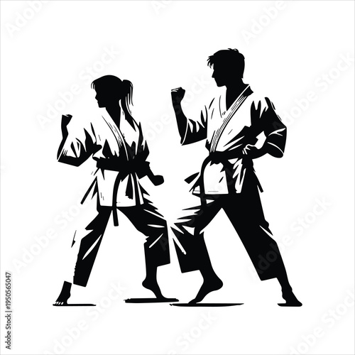 vector illustration of a man and woman