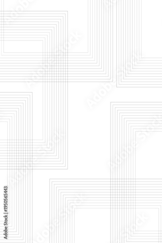 Minimal Abstract Gray Geometric Shapes Vector Illustration with Modern Clean Lines on a White Background.