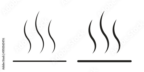 Hot icon concept. Simple solid style. line stroke icons