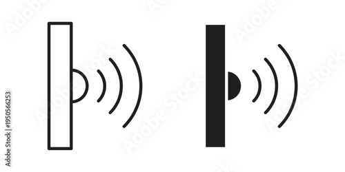 Infrared icon concept. Simple solid style. line stroke icons