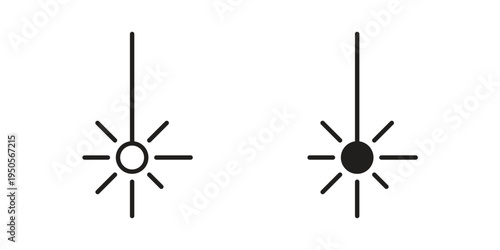 Laser beam icon concept. Simple solid style. line stroke icons