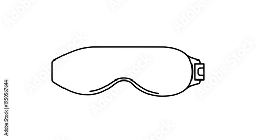 Sleep mask eye protection with soft curved design and elastic strap featuring rest, relaxation, comfort with black and