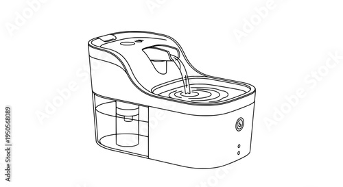 Water purifier with built-in filter and spout for clean drinking water supply featuring purification system, hydration,