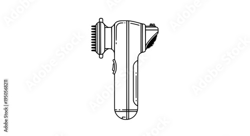 Hedge trimmer with rotating blade and ergonomic grip for easy handling and precise cutting featuring gardening tool,