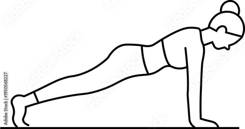 A person doing a yoga plank pose