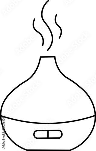 An essential oil diffuser emitting mist